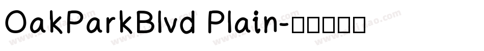 OakParkBlvd Plain字体转换